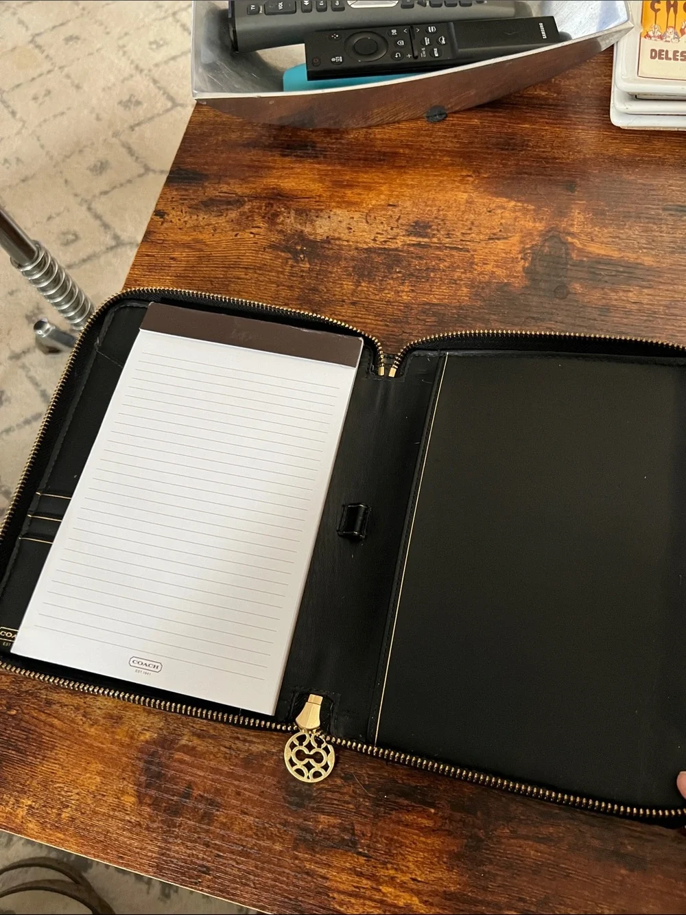Coach Pop C Patent Leather Planner Cover